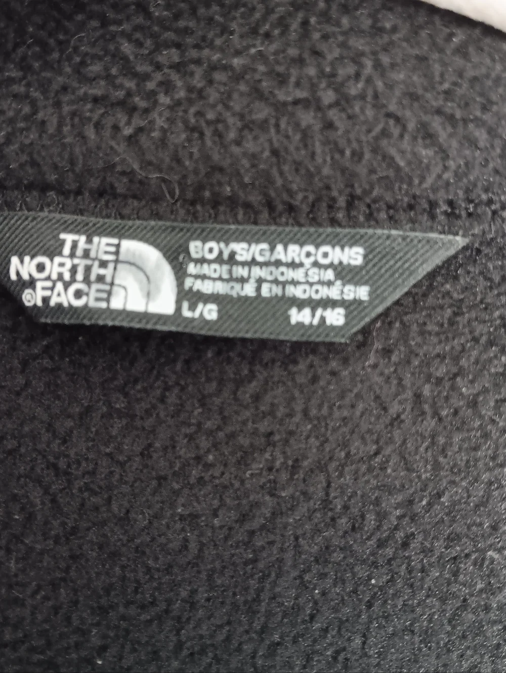 The North Face Boys Black Hooded Jacket Coat Detatchable Fleece Lining Zip-up